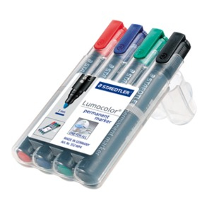 Staedtler Lumocolor permanent Permanent-Marker Schwarz, Blau, Grün, Rot 4 Stück(e)