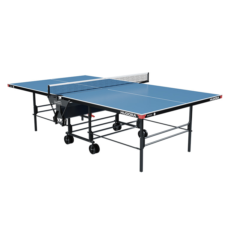 HUDORA 30001 Tischtennisplatte Rollaufsatz (2 Tabletops & 2 Fahrwerke) Blau Melamin