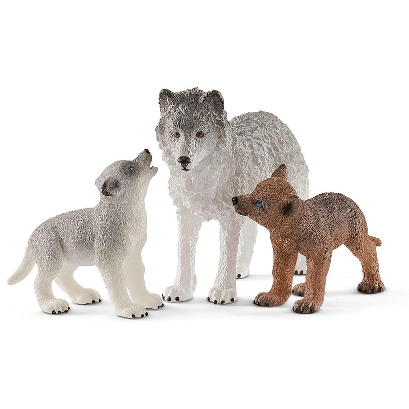 schleich WILD LIFE Wolfsmutter mit Welpen