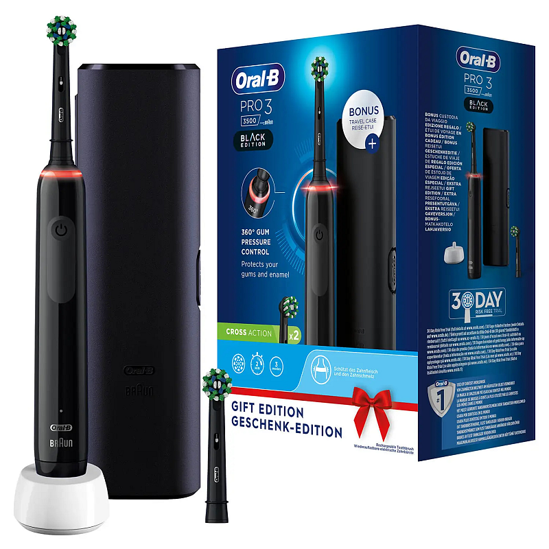 Oral-B Pro 3 3500 Erwachsener Rotierende Zahnbürste Schwarz