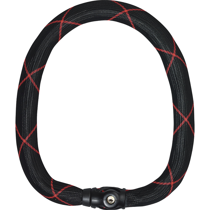 ABUS 88989 Fahrradschloss Schwarz, Rot 1100 mm Kettenschloss