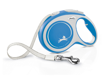 Flexi New Comfort L Tape 8 m Blau Hund Rückziehbare Leine