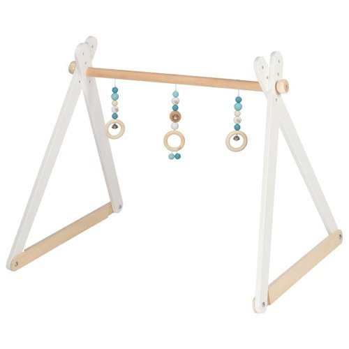 Goki 65296 Baby Erlebnisdecke & Spielmatte Holz Mehrfarbig Baby-Turnhalle