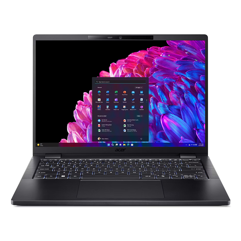 Acer TravelMate P6 TMP614-73-TCO-58UJ Intel Core Ultra 5 125H Laptop 35,6 cm (14") WUXGA 16 GB LPDDR5x-SDRAM 512 GB SSD Wi-Fi 7 (802.11be) Windows 11 Pro Schwarz