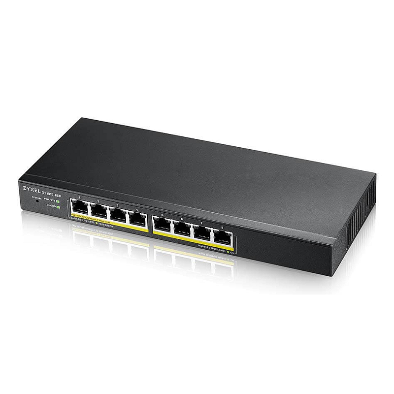 Zyxel GS1915-8EP Netzwerk-Switch Managed L2 Gigabit Ethernet (10/100/1000) Power over Ethernet (PoE) Schwarz