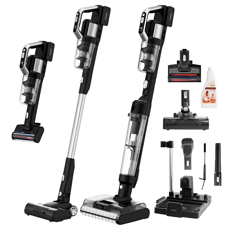 JIMMY PW11 PRO MAX Stabstaubsauger/Elektrischer Besen Akku Trocken&Nass Beutellos 110 W Schwarz