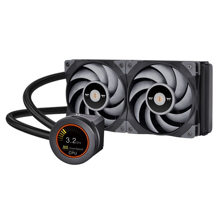 Thermaltake CL-W322-PL12GM-B Computerkühlsystem Prozessor All-in-One-Flüssigkeitskühler 12 cm Schwarz, Grau