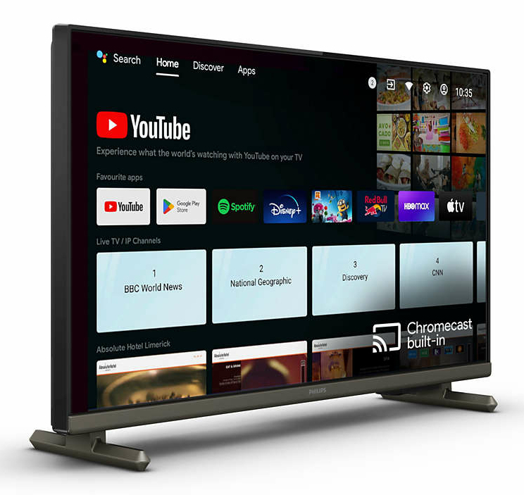 Philips 24HFL4518/12 Gästefernseher 61 cm (24") HD 250 cd/m² Smart-TV Schwarz 6 W