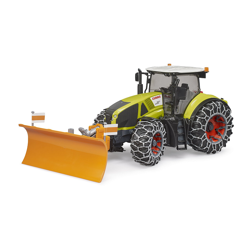 BRUDER Claas Axion 950 mit Schneeketten und Räumschild