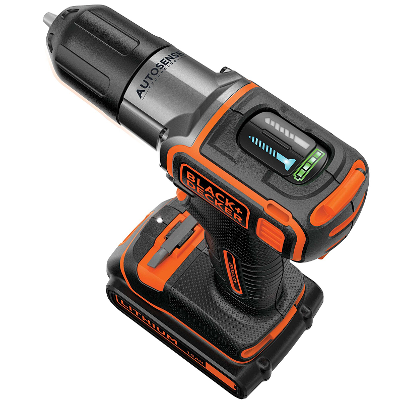 Black & Decker ASD18KB-QW Bohrmaschine Schwarz, Orange