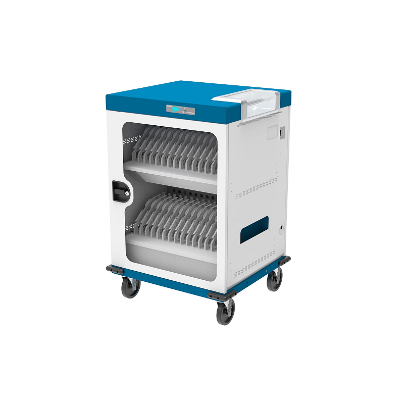 Alcasa PCT21-AC32 Wagen / Schrank für das Management mobiler Geräte Wagen zur Verwaltung tragbarer Geräte Blau, Weiß