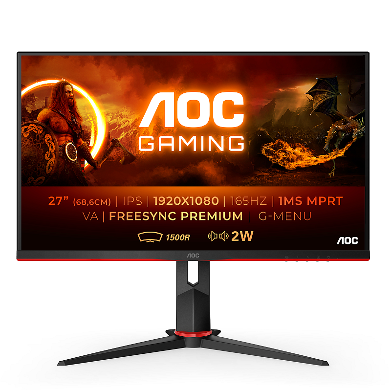 AOC C27G2AE/BK Computerbildschirm 68,6 cm (27") 1920 x 1080 Pixel Full HD LED Schwarz, Rot