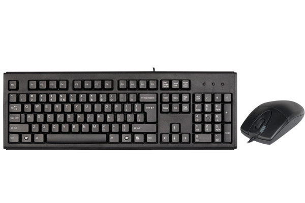 A4Tech KM-720620D Tastatur Maus enthalten Büro USB QWERTY Englisch Schwarz