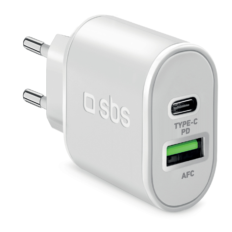 SBS TETRPD20W Ladegerät für Mobilgeräte Smartphone, Tablets Weiß AC Schnellladung Drinnen