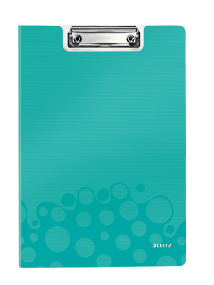 Leitz WOW Clipfolder with cover Hartschaumstoff Blau A4