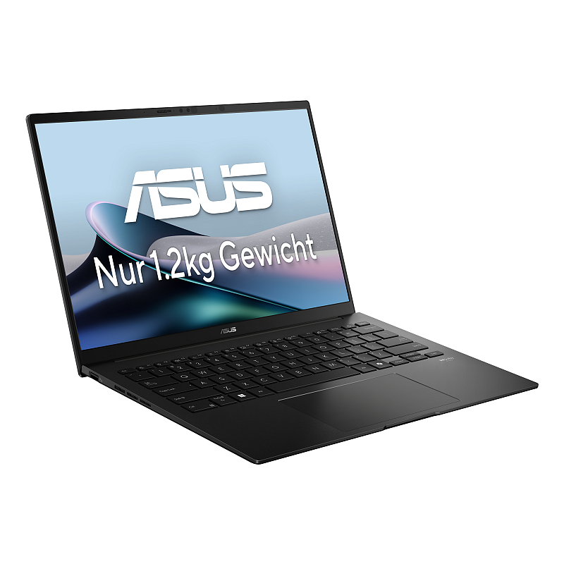 ASUS Zenbook 14 OLED UM3406GA-QD184W Copilot+ PC AMD Ryzen AI 7 445 Laptop 35,6 cm (14") WUXGA 32 GB LPDDR5x-SDRAM 1 TB SSD Wi-Fi 6E (802.11ax) Windows 11 Home Deutsch Schwarz