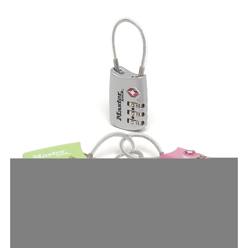 MASTER LOCK 30 mm breites TSA-Gepckschloss mit flexiblem Bgel und individuell einstellbarer Zahlenkombination, verschiedene Farben