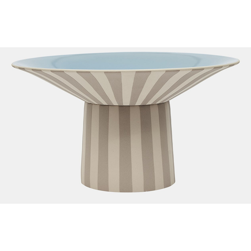 OYOY L301538 Serviergeschirr Steingut Beige, Blau Rund Servierstand