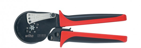 Wiha 41246 Kabel-Crimper Crimpwerkzeug Schwarz, Rot