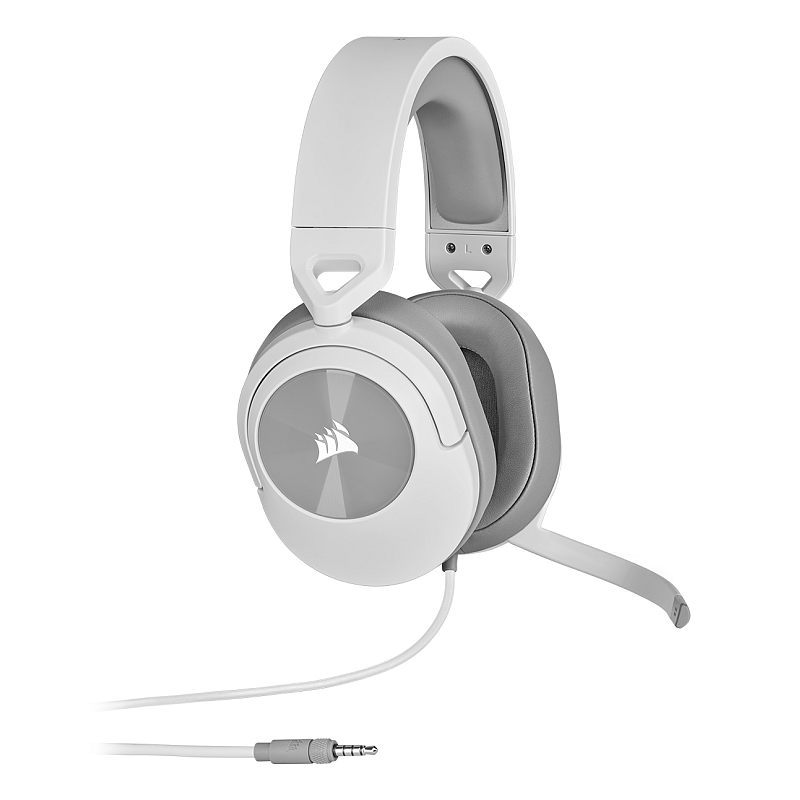 Corsair HS55 SURROUND Kopfhörer Kabelgebunden Handgeführt Gaming Weiß