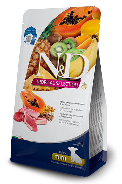 Farmina Pet Food 8010276042408 Hunde-Trockenfutter 5 kg Welpe Fruits, Lamm