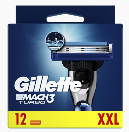 Gillette MACH3 Turbo Rasierklinge 12 Stück(e) Edelstahl Männer