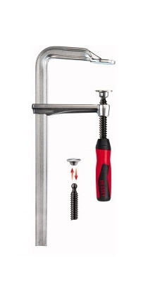 BESSEY GZ25-2K Schraubzwinge F-Klammer 25 cm Schwarz, Rot, Edelstahl