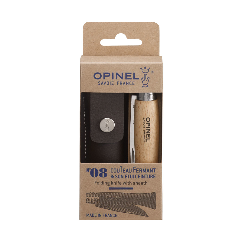 Opinel N°08 Camper/scout Holz