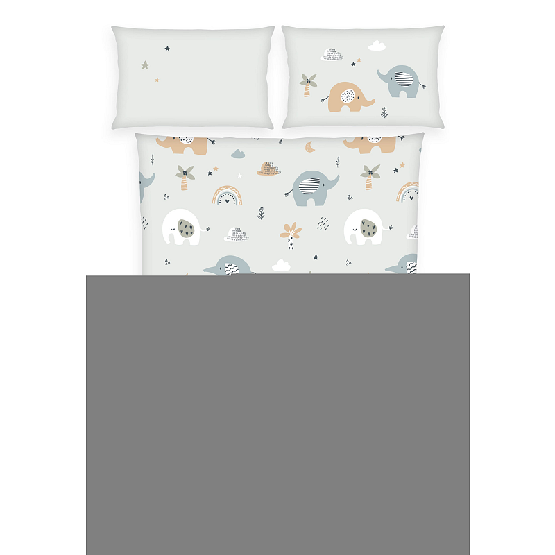 HERDING babybest® Winterbettwäsche – Elephants