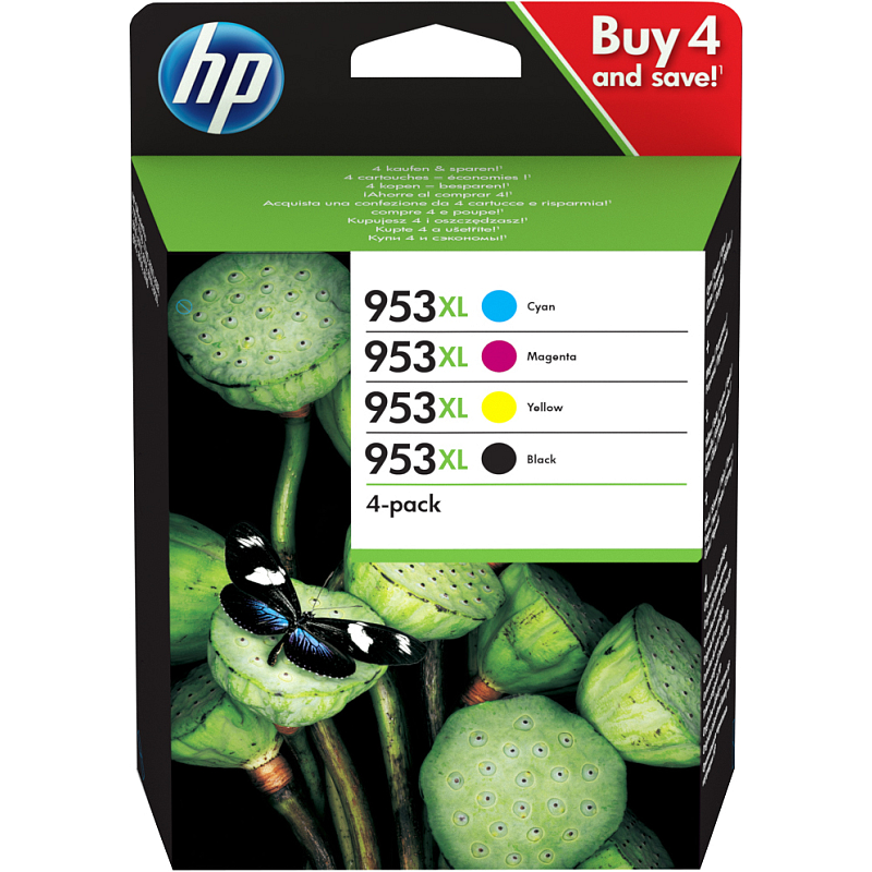 HP 953XL Druckerpatrone Original Hohe (XL-) Ausbeute Schwarz, Cyan, Magenta, Gelb