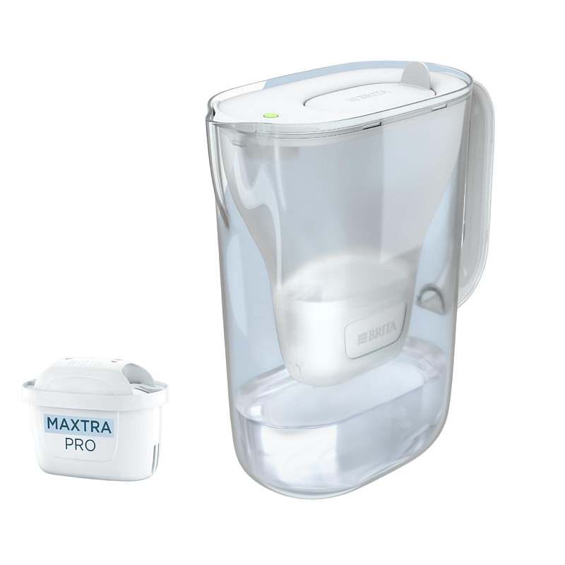 Brita Style Essential Pitcher-Wasserfilter 2,4 l Transparent, Weiß
