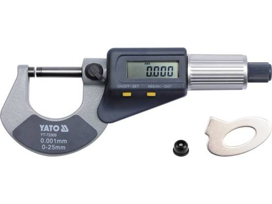 Yato YT-72305 Mikrometer 2,5 cm Digitale Bügelmessschraube