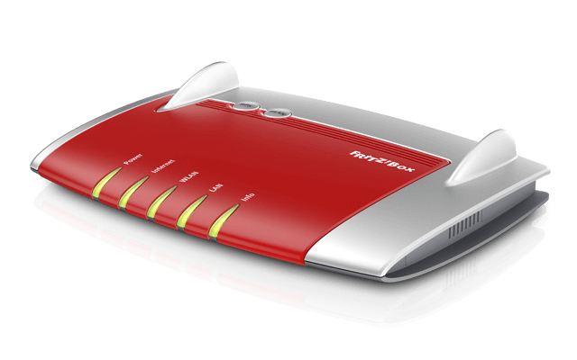 FRITZ! Box 4040 WLAN-Router Gigabit Ethernet Dual-Band (2,4 GHz/5 GHz) Rot, Silber