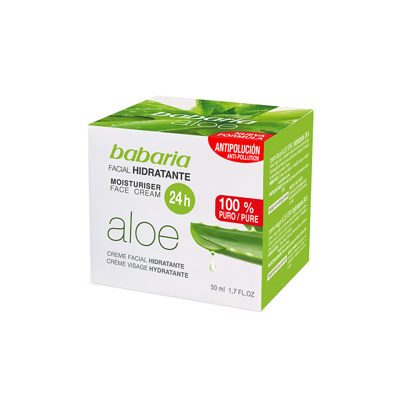 Babaria 24-hour Moisturising Face Cream Aloe Vera Tages- & Nachtcreme 50 ml
