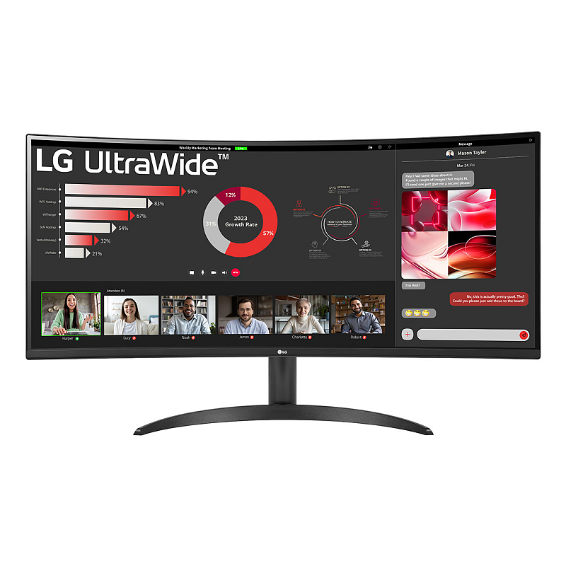 LG 34WR50QK-B Computerbildschirm 86,4 cm (34") 3440 x 1440 Pixel Wide Quad HD Schwarz