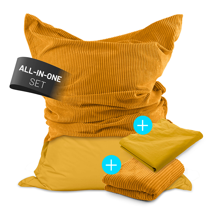 Lumaland 19143 Sitzsack Gelb Drinnen Rechteck
