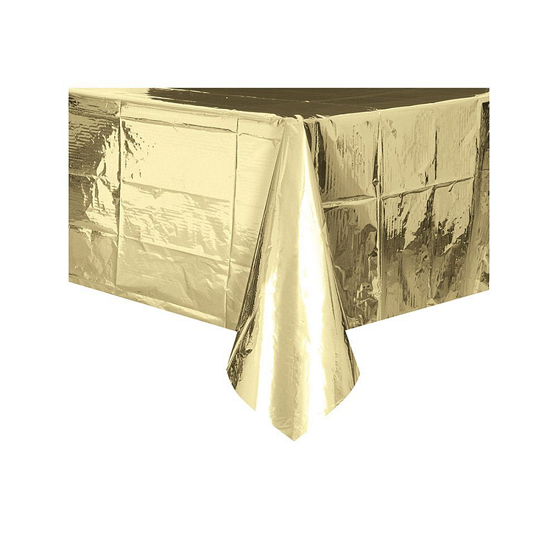 Unique Party 50411 Einweg-Tischdecke Rechteckig Kunststoff Gold
