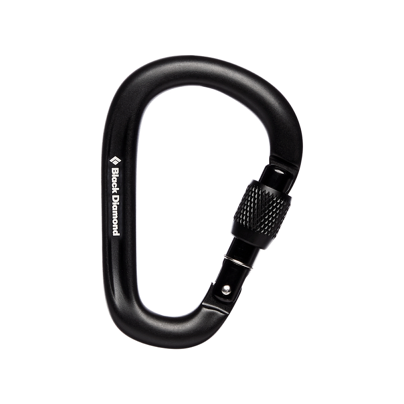 Black Diamond Pearlock Screwgate Carabiner Verschlusskarabiner D-förmig Schwarz 1 Stück(e)