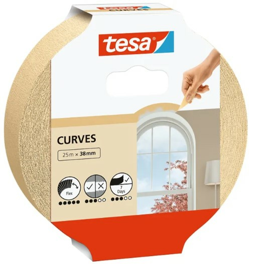 TESA 565340000102 25 m Maler-Abdeckband Für die Nutzung im Innenbereich geeignet Braun