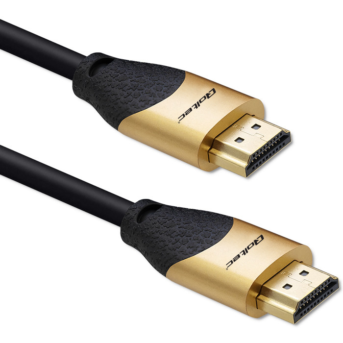 Qoltec 50356 HDMI-Kabel 3 m HDMI Typ A (Standard) 3 x HDMI Type A (Standard) Schwarz, Gold