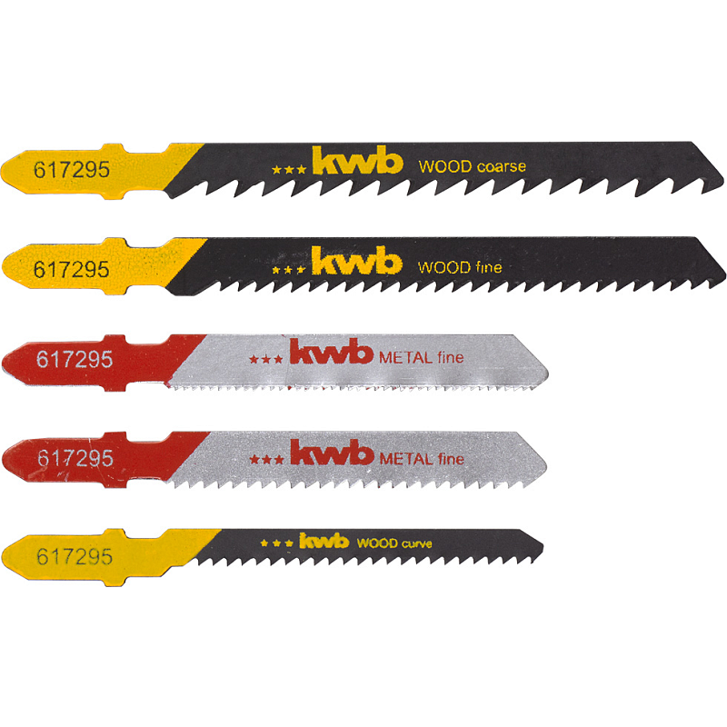 kwb 617295 Sägeblatt für Stichsägen, Laubsägen & elektrische Sägen Stichsägeblatt Hartstahl (HCS) 5 Stück(e)