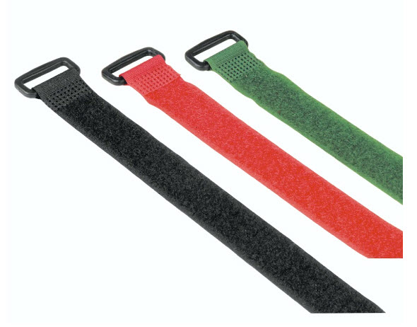 Hama 00221006 Kabelbinder Kabelbinder mit Klettverschluss Nylon Schwarz, Grün, Rot 9 Stück(e)