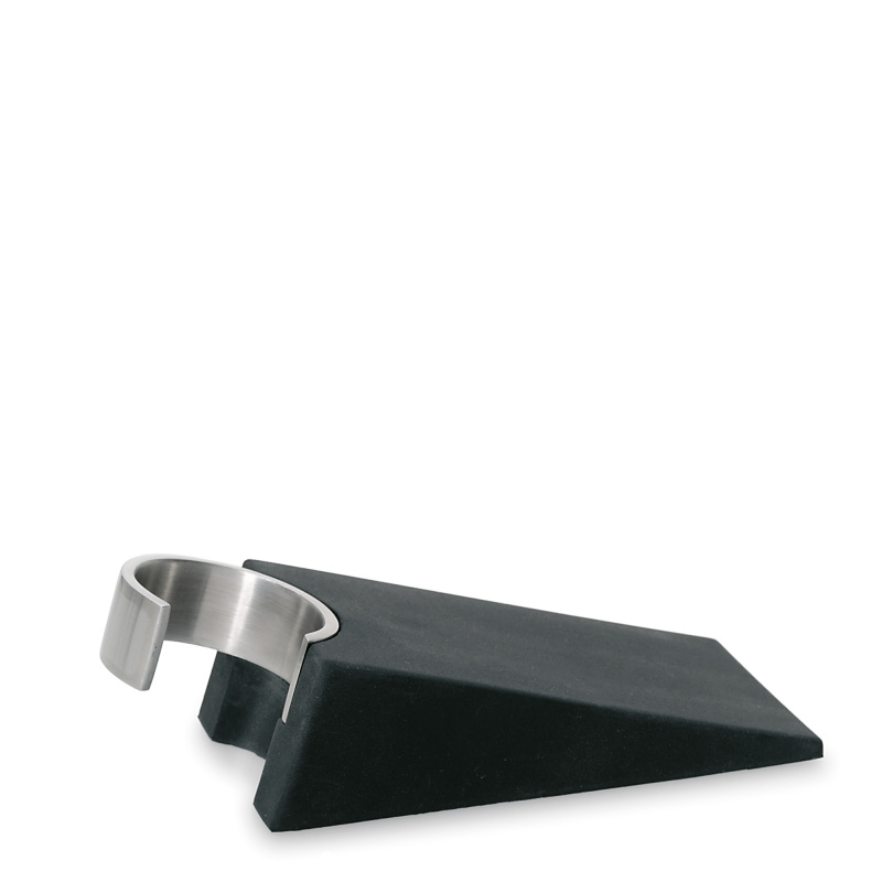 Blomus WEDO Türstopper Schwarz Gummi, Edelstahl