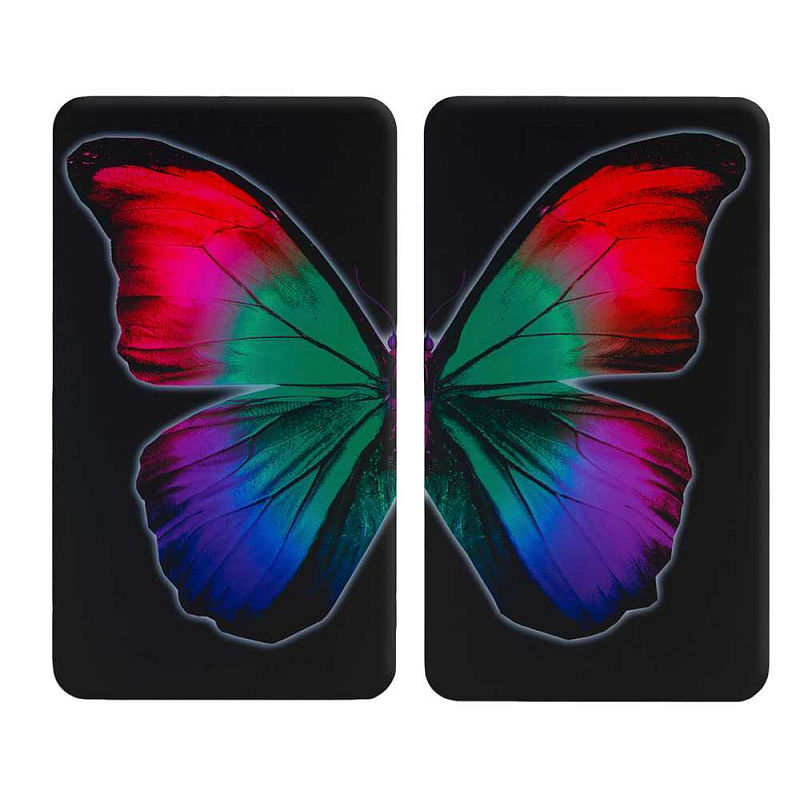 WENKO Papillon Küchen-Schneidebrett Rechteckig Glas, Kunststoff Mehrfarbig