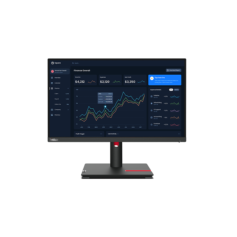 Lenovo ThinkVision T22i-30 Computerbildschirm 54,6 cm (21.5") 1920 x 1080 Pixel Full HD LED Schwarz