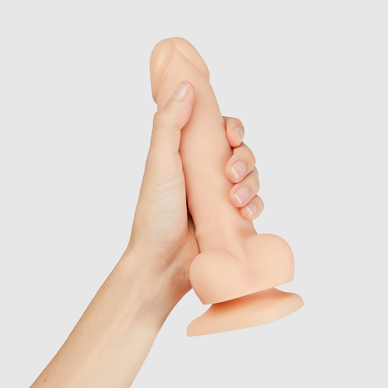 Strap-on-me Realistic Realistischer Dildo Analverkehr, Vaginaler Sex Vanillefarbe Silikon 171 mm 3,6 cm
