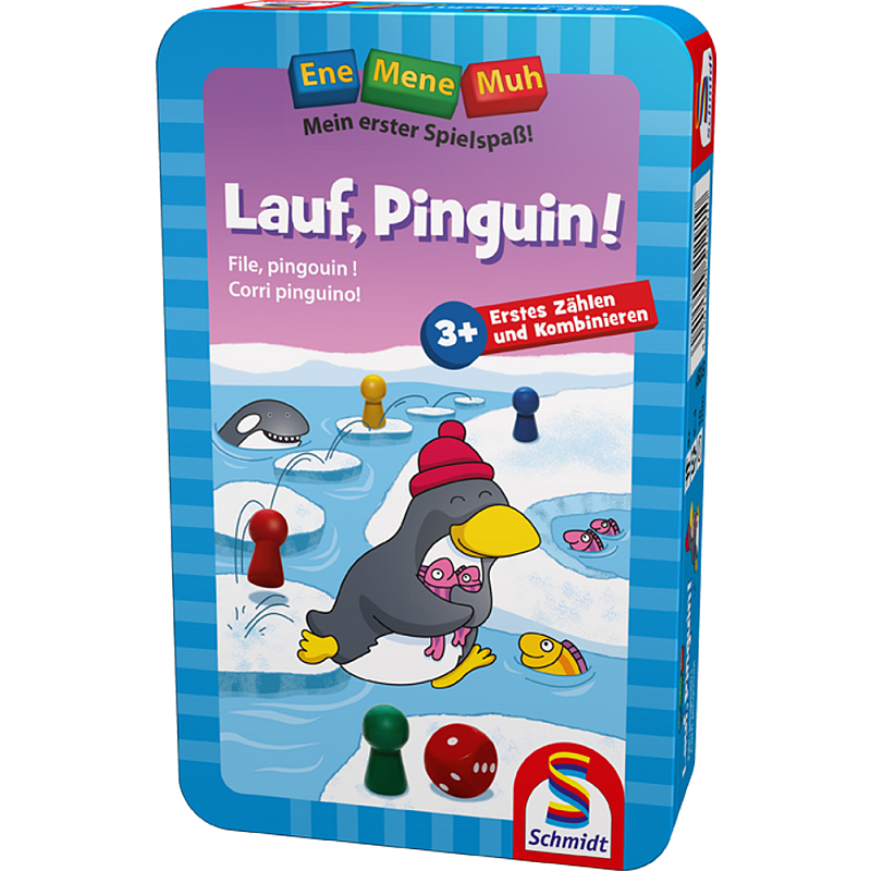 Schmidt Spiele Ene Mene Muh: Lauf, Pinguin! Brettspiel Rennen