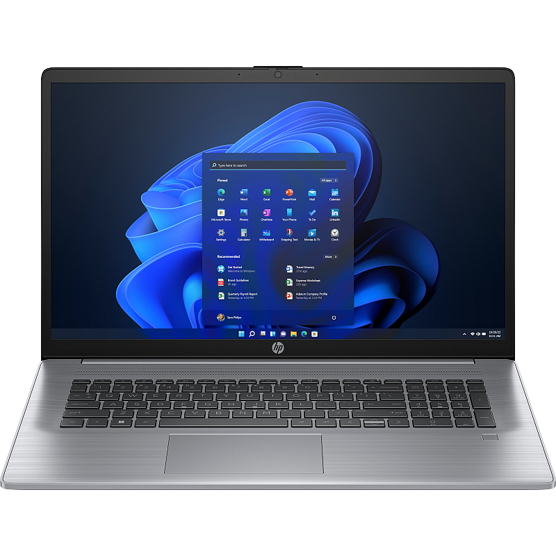 HP 470 G10 Intel® Core™ i7 i7-1355U Laptop 43,9 cm (17.3") Full HD 32 GB DDR4-SDRAM 1 TB SSD NVIDIA GeForce MX550 Wi-Fi 6 (802.11ax) Windows 11 Pro Silber