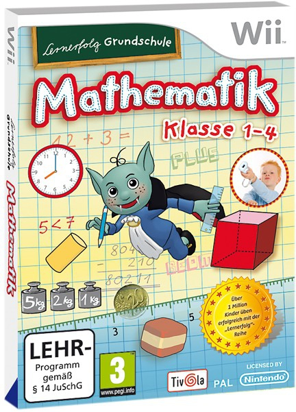 Tivola Lernerfolg Grundschule Mathematik Klasse 1-4 Wii Deutsch, Englisch, Spanisch, Französisch, Italienisch, Türkisch