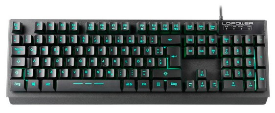 LC-Power LC-KEY-4B-LED Tastatur Haus USB QWERTZ Deutsch Schwarz